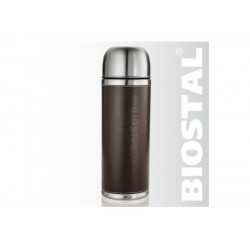 Термос Biostal "Охота" NYP-700P 0,7л (узкое горло,кож.вст.,2 пробки)