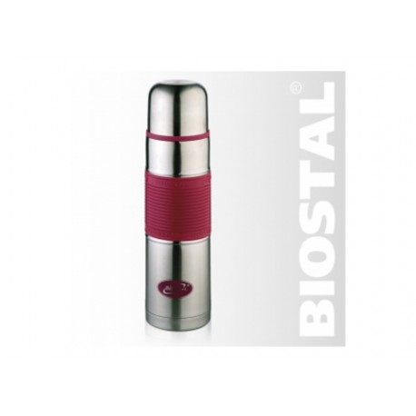 Термос Biostal NB-1000 P 1,0л (узкое горло, цв. силик. вставка) Розовый