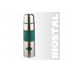 Термос Biostal NB-1000 P-G 1,0л (узкое горло, цв. силик. вставка) Зеленый