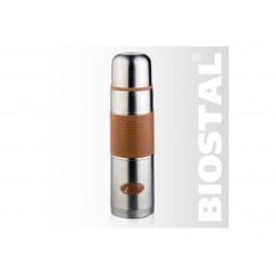 Термос Biostal NB-1000 P-С 1,0л (узкое горло, цв. силик. вставка) Мокко